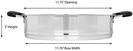 Triple-Ended 30cm Stainless Steel Steamer Pot
