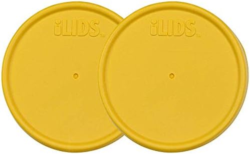 Mason Jar Storage Lid Yellow Pack of 2