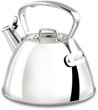 All-Clad 2 Quart Silver specialty tea kettle induction compatible