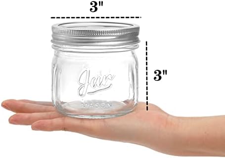 12-Piece Wide Mouth Mason Jars Perfect for Jam Jar Storage