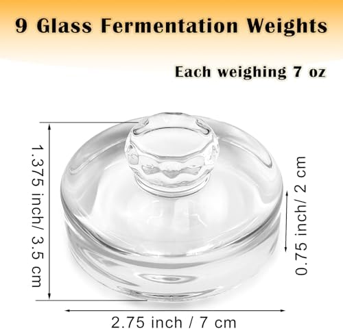 9-Piece Fermentation Glass Weights Effortless to Ferment