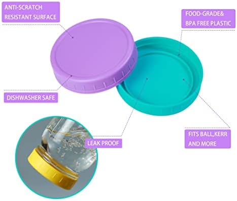 9-Pack Orange Mason Jar Lids with Silicone Rings