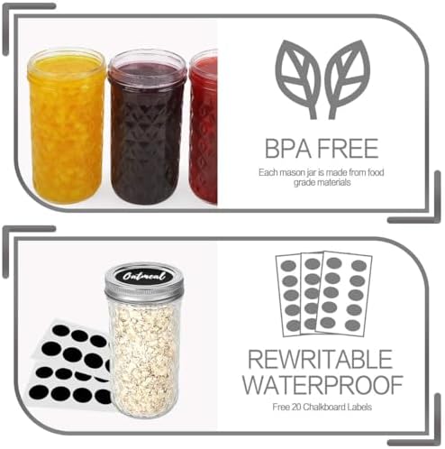 Handcrafted Mason Jars Set for Preserving