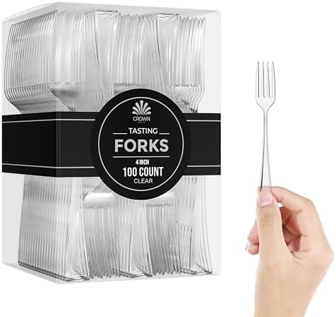 Exquisite Mini Tasting Forks - 100 CT Disposable Flatware Set for Events
