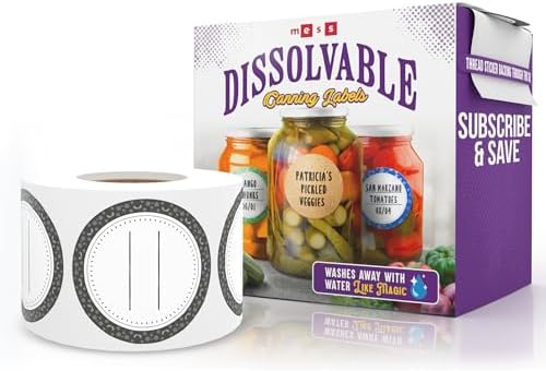 Messy-Free Canning Labels for Jars 2 Black Set of 200