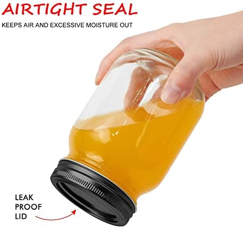 QAPPDA 15 Pack 16oz Glass Jars with lids