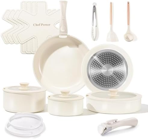 BPA-Free Ceramic Cookware Set for Oven Stove Compatibility