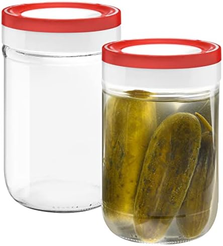 Precise Fit Glass Mason Jars for Canning 22oz Preserve Freshness