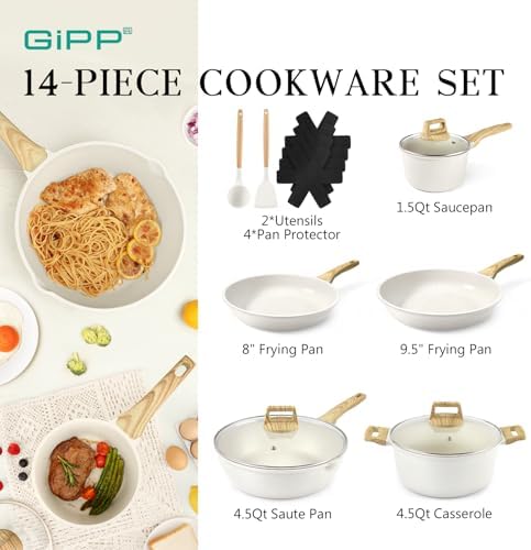 GiPP - Premium Nonstick Cookware Set for Cooking Enthusiasts