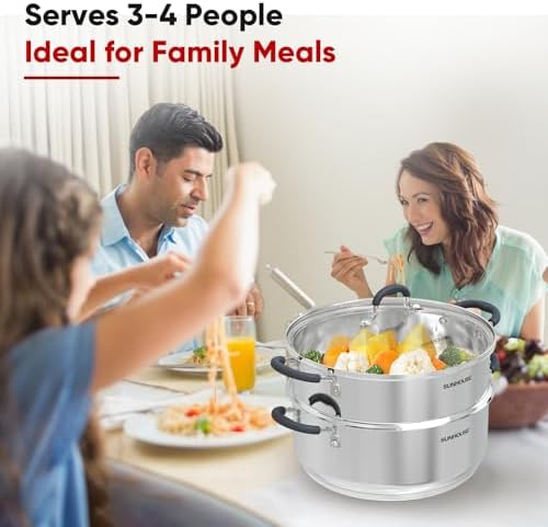Sunhouse 55 Quarts Stainless Steel Steamer Pot