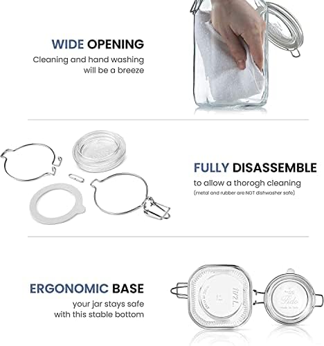 Bormioli Rocco Fido Glass Jars 2 Pack 5075 Oz
