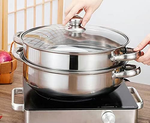 Premium 188 Stainless Steel Steamer Pot for Cooking Cleaning and Multisurface Use