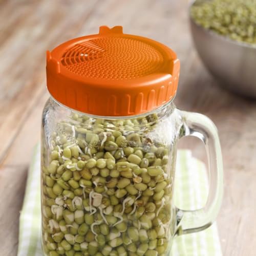 1 Pack Plastic Sprouting Lids for 86mm Wide-Mouth Mason Jars