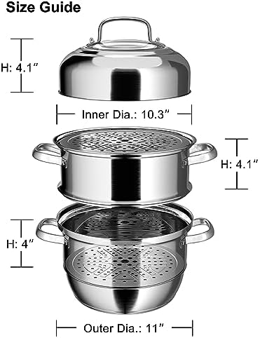 VENTION 11-inch 28cm Stainless Steel Induction Steamer Pot
