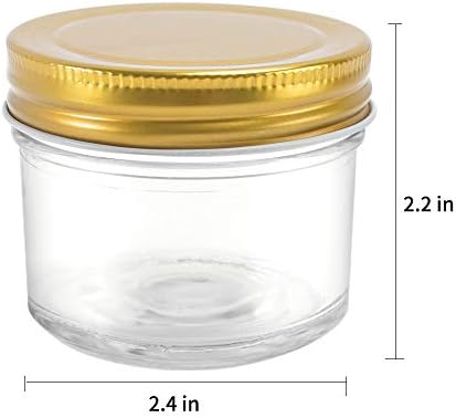 Betrome 4 oz Clear Glass Mason Jars 40-Piece Set
