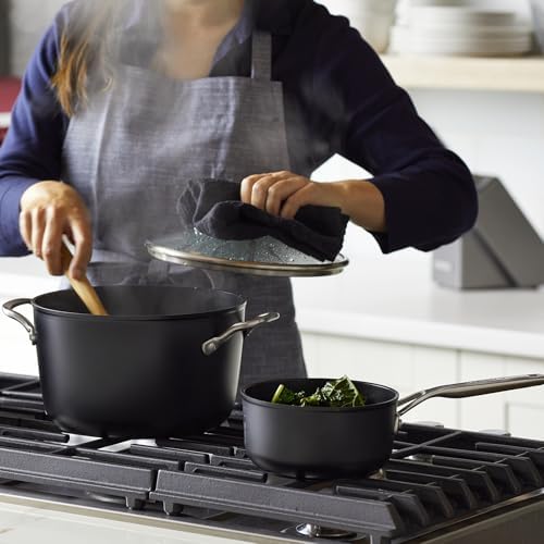 KS45R KitchenAid Hard Anodized Induction Nonstick Cookware Set 10-Piece Matte Black