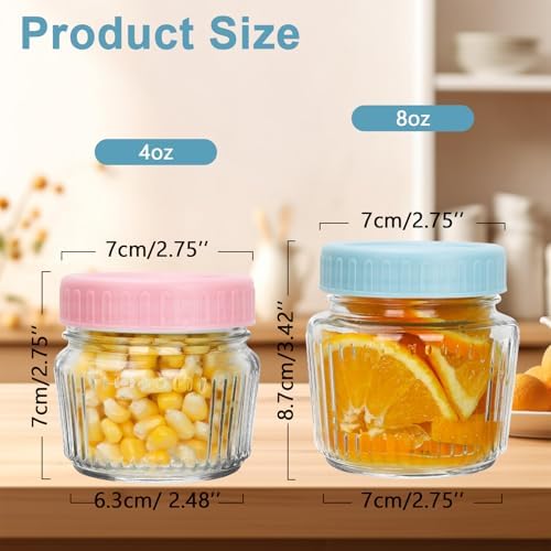 CehomiElegant Durable Glass Mason Jars 6 Pack