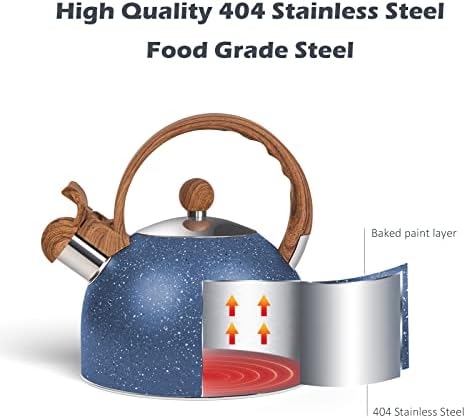 Chic 26 Quart Stainless Steel Kettle with Whistle