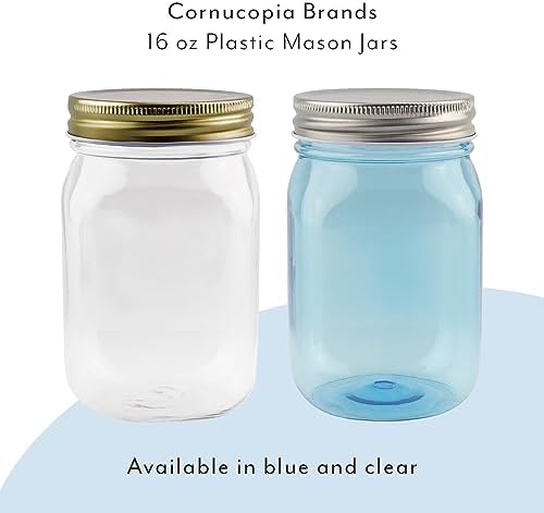 Cornucopia Brands Plastic Mason Jars