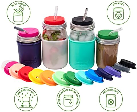 2-Piece Set Mason Jar Lids and Bands for Tumbler and Fermentation