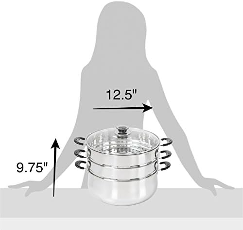 Triple-Ended 30cm Stainless Steel Steamer Pot