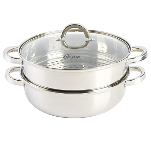 Oster Sangerfield 6 Qt Casserole with Steamer Basket Stainless Steel