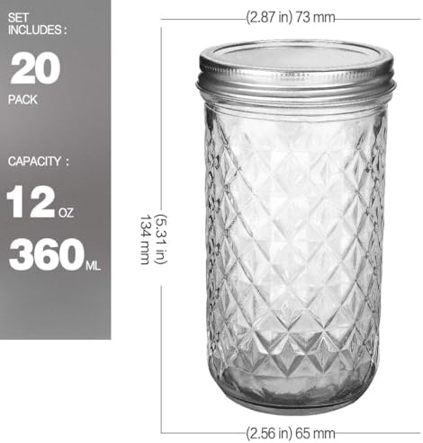 Handcrafted Mason Jars Set for Preserving