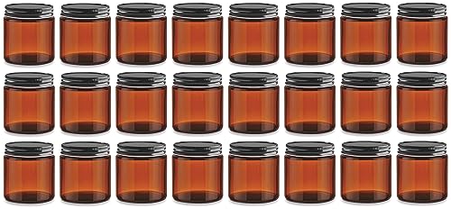 Amber Glass Mason Jars Small 24-Pack