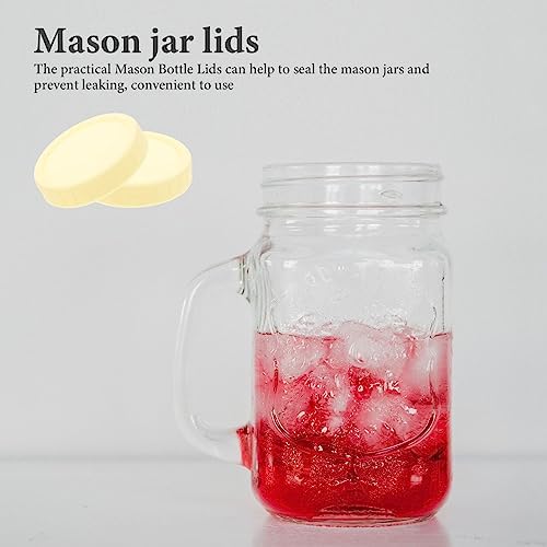 Premium Leak-Proof Mason Jar Lids x10 - Easy to Clean and Dishwasher Safe