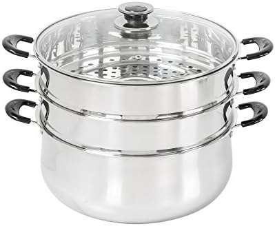 Triple-Ended 30cm Stainless Steel Steamer Pot