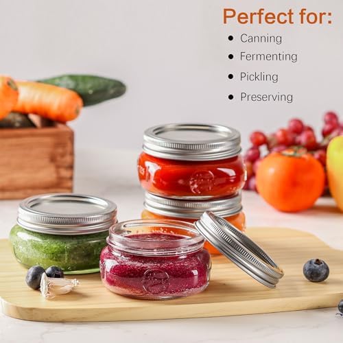Esrentle Mason Jars 8 oz Airtight Glass 16 Pack