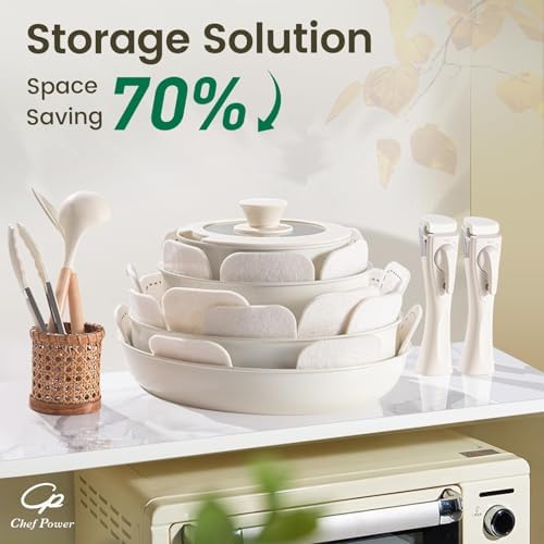 BPA-Free Ceramic Cookware Set for Oven Stove Compatibility