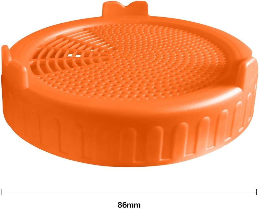 1 Pack Plastic Sprouting Lids for 86mm Wide-Mouth Mason Jars