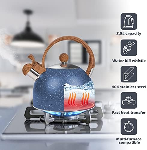 Chic 26 Quart Stainless Steel Kettle with Whistle