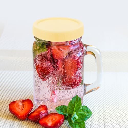 Premium Leak-Proof Mason Jar Lids x10 - Easy to Clean and Dishwasher Safe