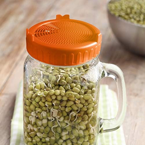 1 Pack Plastic Sprouting Lids for 86mm Wide-Mouth Mason Jars