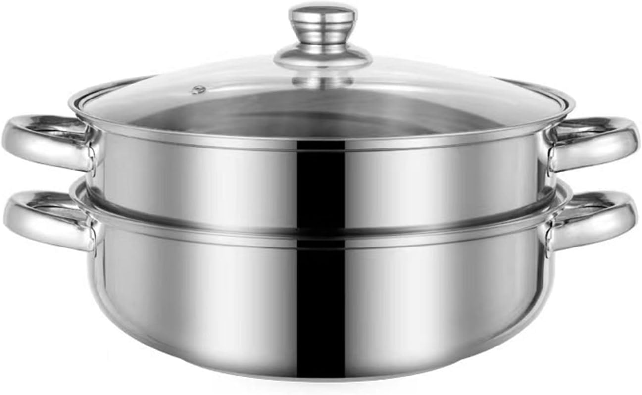 Premium 188 Stainless Steel Steamer Pot for Cooking Cleaning and Multisurface Use