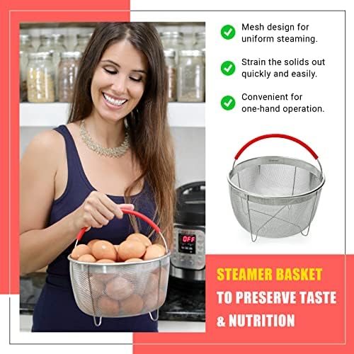 Salbree Original 6 qt Steamer Basket Instant Pot -6 qt Ivory Handle