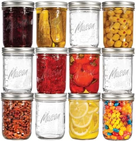Perfect Mason Jars - 8-Ounce 12-Pack