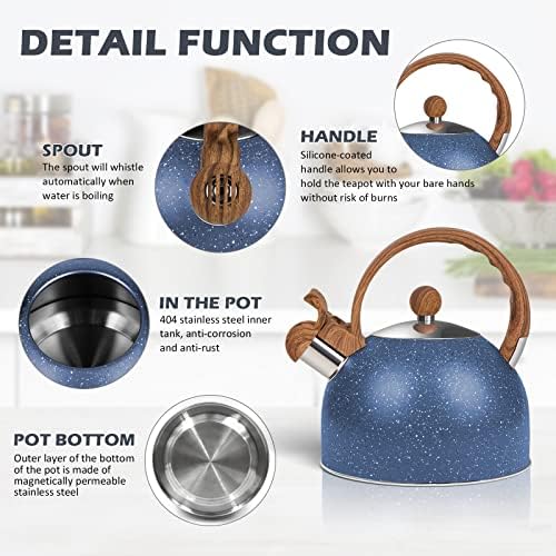 Chic 26 Quart Stainless Steel Kettle with Whistle
