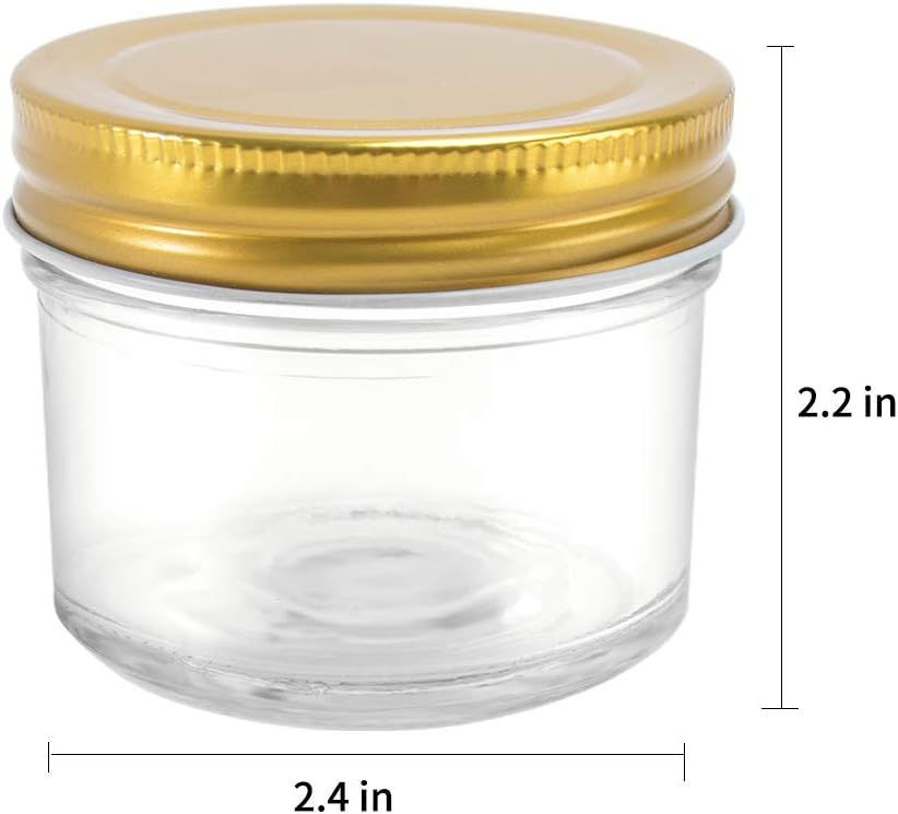 Betrome 4 oz Clear Glass Mason Jars 40-Piece Set