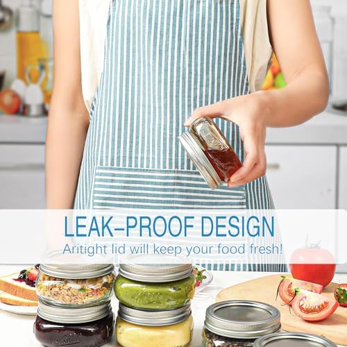 16-Piece 8 oz Wide-Mouth Mason Jars