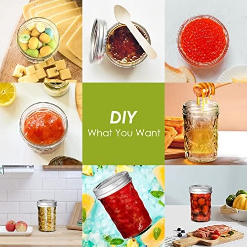 Moniko 6oz Mason Jars with Lids 12-Pack for Canning Storage