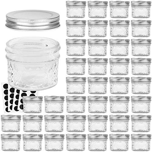 40 Mason Jars Verones Canning Set with Silver Lids