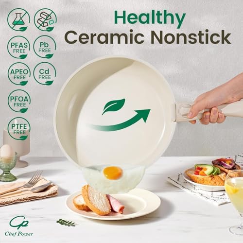 BPA-Free Ceramic Cookware Set for Oven Stove Compatibility