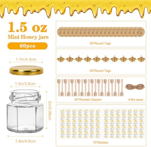 Bigivaca 60-Piece Honey Jar Set