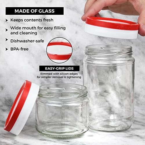 4-Pack Mason Jars for Meal Prep Storage