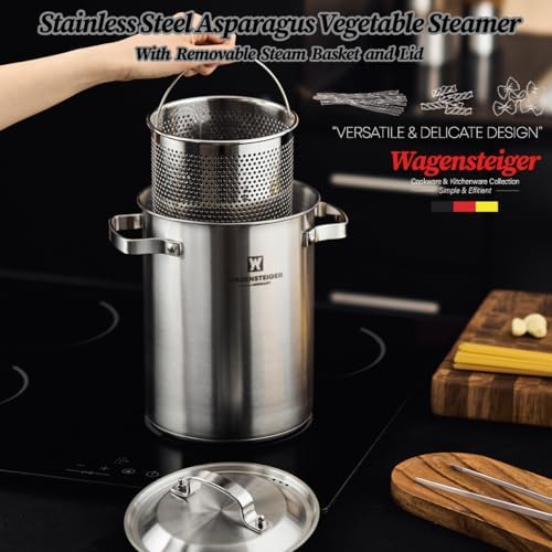 Premium Stainless Steel Asparagus Steamer Pot Large 43L