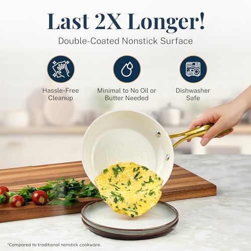 GOTHAM STEEL 15-Piece Ceramic Pot and Pan Set