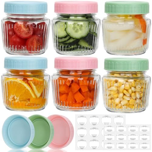 CehomiElegant Durable Glass Mason Jars 6 Pack